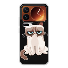 Чехол с принтом для Xiaomi 17 Pro (AlphaPrint) Модные коты – Грустный кот