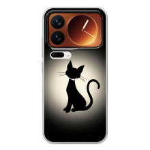 Чехол с принтом для Xiaomi 17 Pro (AlphaPrint) Модные коты – Силуэт котика