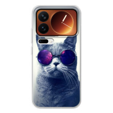 Чехол с принтом для Xiaomi 17 Pro (AlphaPrint) Модные коты