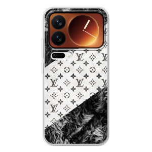Чехол Стиль Louis Vuitton на Xiaomi 17 Pro – LV на белом