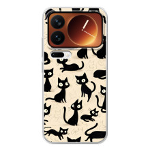 Чохол з малюнком кіт на Xiaomi 17 Pro (Чорні коти)