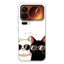 Чохол з малюнком кіт на Xiaomi 17 Pro (Коти в окулярах)