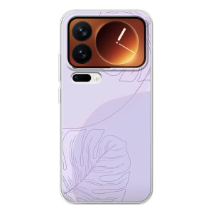 Чехол цветочный дизайн для Xiaomi 17 Pro – Монстера фиолетовая