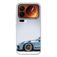 Чехол с авто Порше для Xiaomi 17 Pro – Голубой Порше