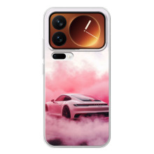 Чехол с авто Порше для Xiaomi 17 Pro – Розовый Порше