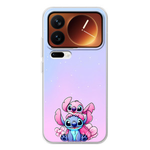 Чехол с рисунком Стич для Xiaomi 17 Pro – Энджл и Стич
