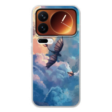 Чехол с принтом дракон Беззубик для Шяоми 17 Про – Беззубик в небе