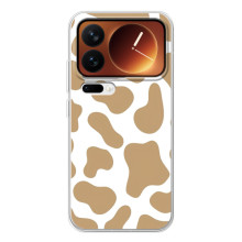 Чохол з принтом корови на Xiaomi 17 Про – Бежевий принт