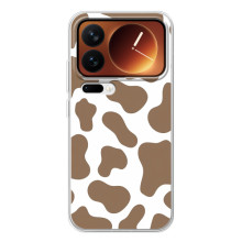 Чохол з принтом корови на Xiaomi 17 Про – Коричневий принт