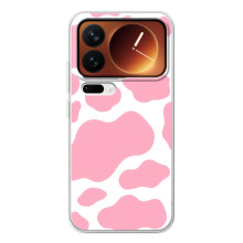 Чохол з принтом корови на Xiaomi 17 Про – Рожевий принт