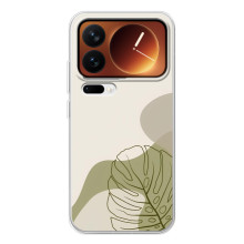 Силиконовый чехол с принтом в цветах на Xiaomi 17 Pro – Монстера зелёная