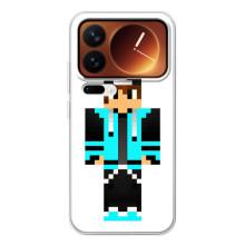 Чохли для Xiaomi 17 Pro (Персонажі МайнКрафт) – Хлопчик у блакитному