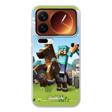 Чохли для Xiaomi 17 Pro (Персонажі МайнКрафт) – На коні