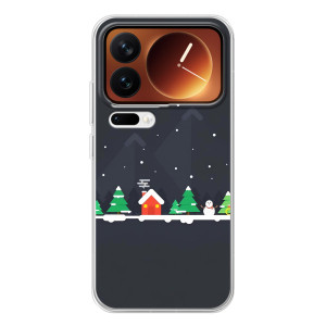 Силіконовий бампер на різдво для Xiaomi 17 Pro (Місто зимове)