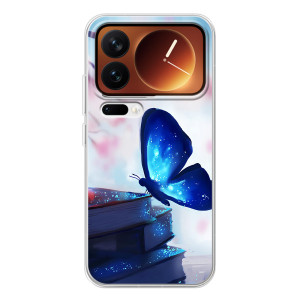 Силіконовий бампер з картинкою звірів для Xiaomi 17 Pro (Метелик синій)