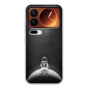 Силіконовый Чохол з принтом "Космонавти" на Xiaomi 17 Pro – Космонавт романтик