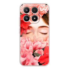 Чехлы (ART) Цветы на Xiaomi 17 (VPrint) (Глаза в цветах)