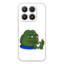 Чохли з зображенням Жаба Мем на Xiaomi 17 – Жаба серце