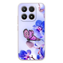 Чехлы с Цветами для Xiaomi 17 (VPrint) (Бабочка на цветочке)