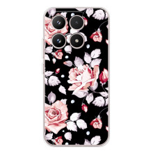 Чехлы с Цветами для Xiaomi 17 (VPrint) (Цветочки на черном)