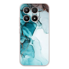 Чехол для Шяоми семнадцать - с принтом (Дизайнерские) (AlphaPrint) – Бирюзовый мрамор