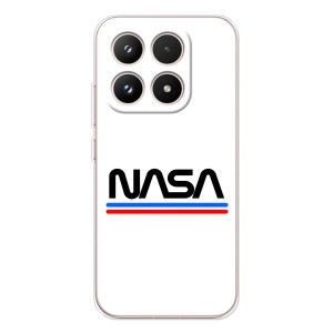 Силиконовый бампер с принтом "Наса" на Xiaomi 17 – NASA на белом фоне
