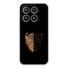 Чохол з леопардовим принтом на Xiaomi 17 (Леопард на чорному)