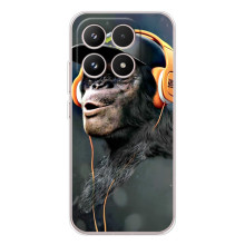 Чехол с Обезьянами Xiaomi 17 - (AlphaPrint) – В наушниках