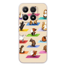 Чохол з Прикольним Принтом на Xiaomi 17 (Йога свинок)