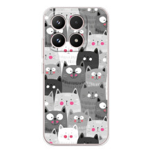 Чехол с милыми котиками на Xiaomi Семнарядца – Коллаж с котами