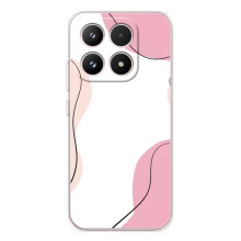 Чохол квітковий дизайн для Xiaomi 17 (Рожевий фон)