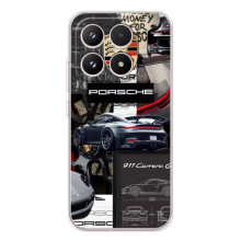 Чехол с авто Порше для Xiaomi 17 – Коллаж Порше