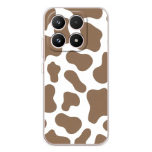 Чехол с принтом коровы на Шяоми семнадцать (Коричневый принт)