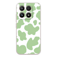 Чехол с принтом коровы на Шяоми семнадцать (Зеленый принт)