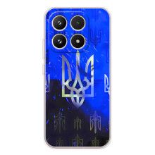 Чехол с украинским гербом на Xiaomi 17 – Гербы на синем