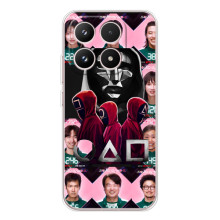 Чехол Гра в кальмара для Xiaomi 17 – Персонажи игры кальмара