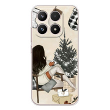 Рождественские, Праздничные Чехлы для Шяоми семнадцать (Девушка с елкой)