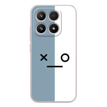 Чохли (ТПУ) (смішні стікери) для Xiaomi 17 – Сіро-білий