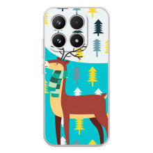 Силіконовий бампер з картинкою звірів для Xiaomi 17 – Олень із шарфом