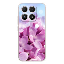 Силіконовий бампер з принтом (квіточки) на Кіаомі 17 (Бузкові квіти)