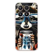 Силіконовий Чохол з Энотами  на Xiaomi 17 – Єнот в окулярах