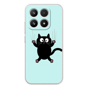 Силиконовый чехол с котиком для Xiaomi 17 – Падающий кот