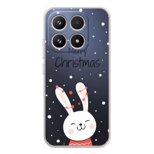 Зимние Чехлы для Шяоми семнадцать - прозрачный фон (Рождественский заяц)