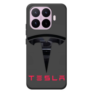Силиконовый бампер с картинкой машины на Xiaomi 17T – Logo TESLA