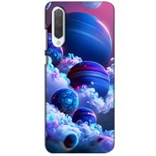 Чехлы КОСМОС для Xiaomi CC9 – Синие планеты