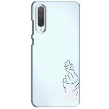 Чехлы (Знак сердечка) на Xiaomi CC9 – Сердце на голубом