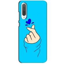 Чехлы (Знак сердечка) на Xiaomi CC9 – Сердце на синем