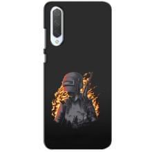 Силиконовый чехол с картинкой "Герой Pubg" на Xiaomi CC9 – В огне