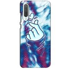Чехол с принтом для Xiaomi CC9 (AlphaPrint - Знак сердечка)