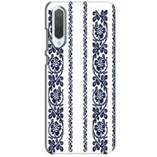 Силиконовый Чехол на Xiaomi CC9 с картинкой Вышиванки – Синяя вышиванка
